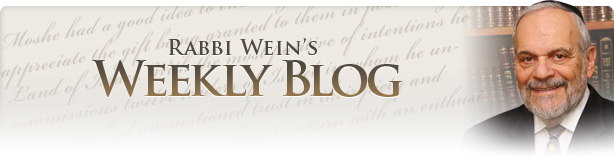 Rabbi Wein's Weekly Blog